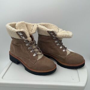 MIA Tan Shearling-Lined Winter Boots